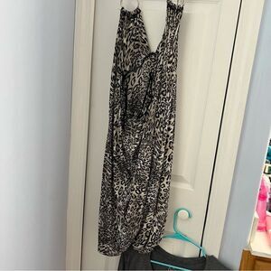 Cheetah print dress dots 1x